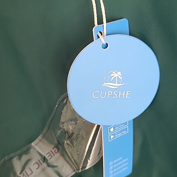 Cupshe One-piece Bathing Suit, Dark Green, Size Medium, NWT - Picture 8 of 11